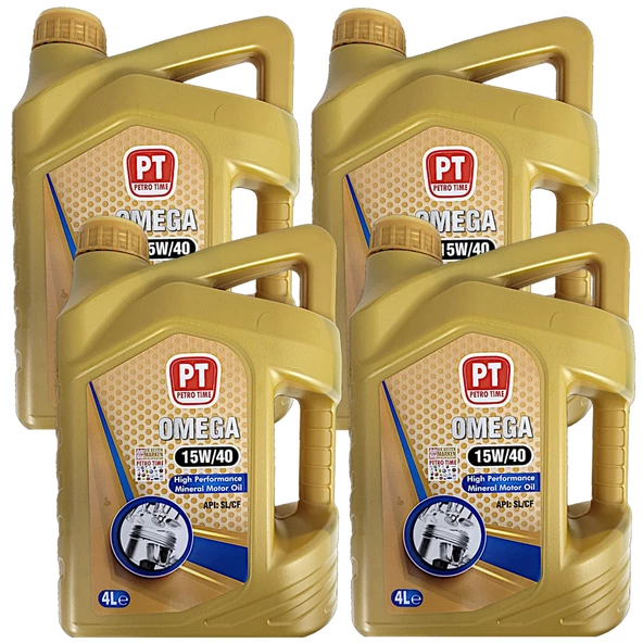 Petro Time 15W-40 4 Litre Benzinli ve Dizel Araç Motor Yağı (4 ADET)