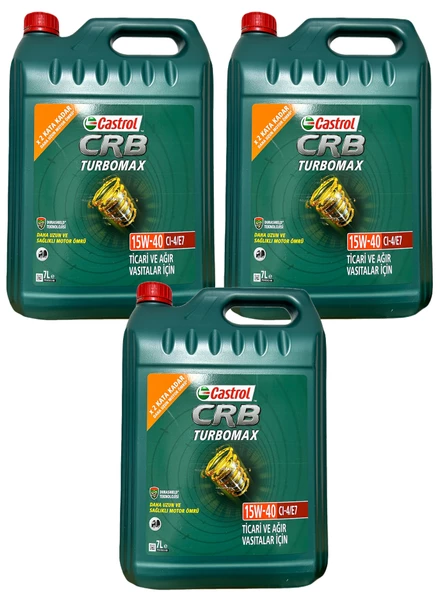 CASTROL Crb Turbomax 15W-40 CI-4/E7 Motor Yağı 3 x 7 L