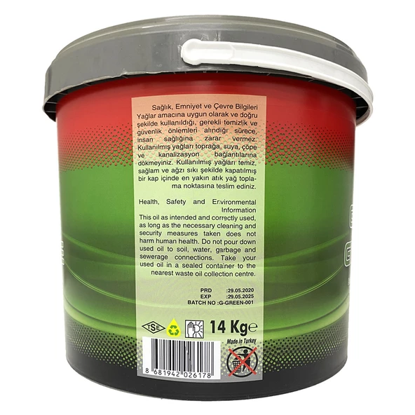 Petro Time Kauçuklu Yeşil Gres 14 KG - Suya Dayanıklı Green Grease - 2