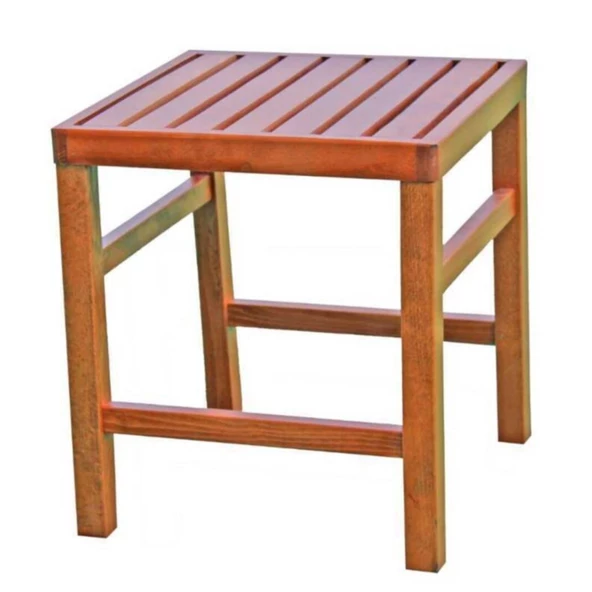 Efes 40x 40 Ahşap Sehpa - 45cm Yükseklik - Şezlong Uyumlu Sehpa