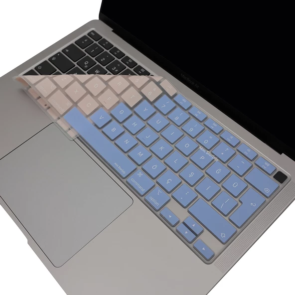 Macbook Air M1 13inç Klavye Koruyucu (Türkçe Q) (TouchID'li Air) A2179 A2337 ile Uyumlu R.Powder