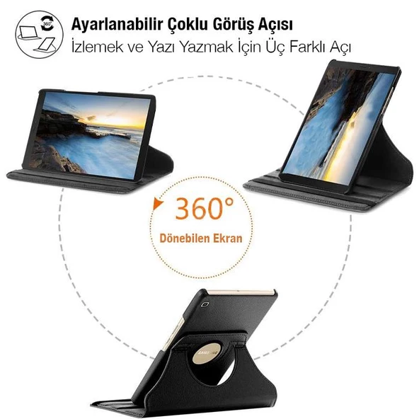 Polham İPad Mini 6 2021 Standlı Tablet Kılıfı, Darbe Emici, Kaymaz Taban, Açı Ayarlı - Resim 5