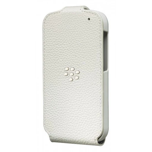 BlackBerry Q10 leather flip shell kılıf Siyah NFC ORJİNAL GENPA - 2