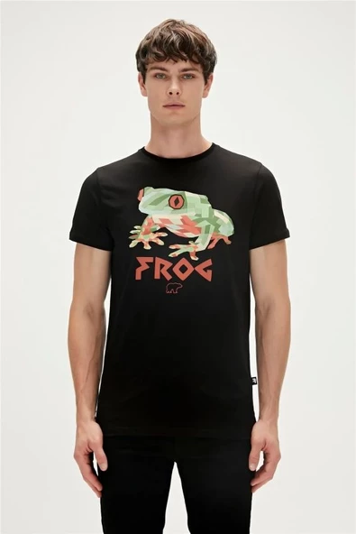 Bad Bear Frog Erkek T-shırt Siyah 23.01.07.011 - 2