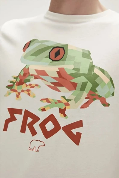 Bad Bear Frog Erkek T-shırt Beyaz 23.01.07.011 - 5