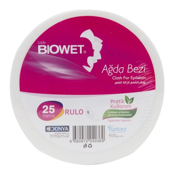 Biowet Ağda Bezi 25mt Rulo