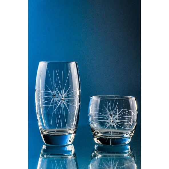 Decocia Pudgy 12 Parça Su ve Meşrubat Kesme Bardak Seti Mira Desenli ürün görseli