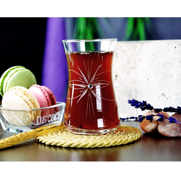 Decocia Karabağ 6 Kişilik 12 Parça Çay Seti 165cc Mira Desenli - Resim 4