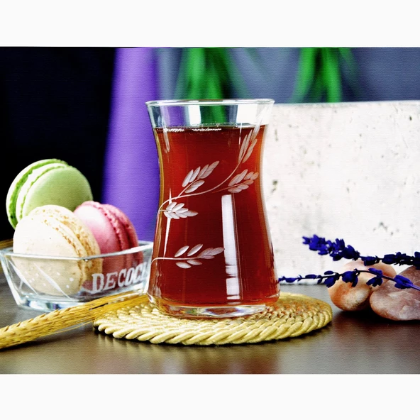 Decocia Karabağ 6 Kişilik 12 Parça Çay Seti 165cc Sürgün Desenli - Resim 3