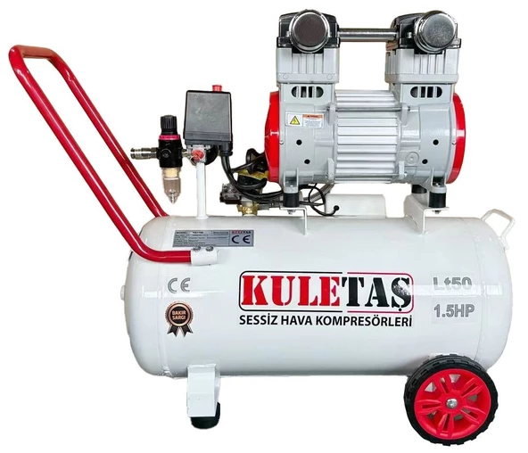 Kuletaş 50 lt 1.5 Hp Sessiz Yağsız Hava Kompresörü