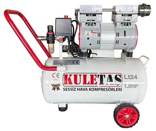 Kuletaş 1 Hp 8 Bar 24 Lt Süper Sessiz Yağsız Hava Kompresörü - 2