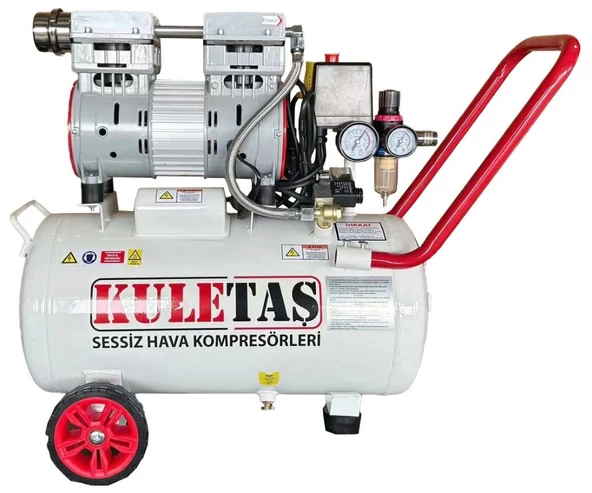 Kuletaş 1 Hp 8 Bar 24 LT Süper Sessiz Yağsız Hava Kompresörü