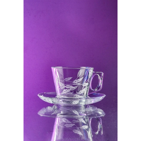 Decocia 6'lı Vela Fincan Set 12 Parça 195cc Sürgün Desenli - 3
