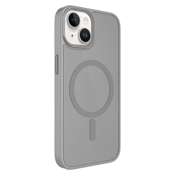 Apple iPhone 14 Kılıf Mat Arka Yüzey Zore Flet Magsafe Kılıf - Resim 11