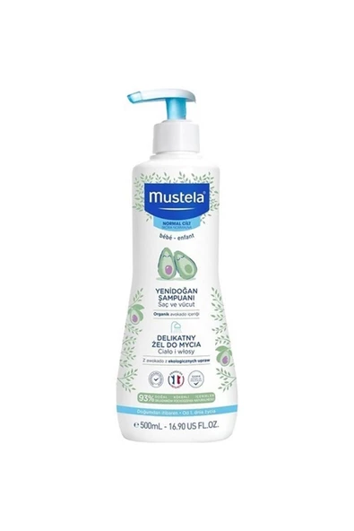 Mustela Gentle Cleansing Gel Yenidoğan Şampuanı 500 Ml X 2 Adet
