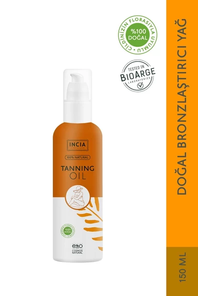 Incia İNCİA Doğal Bronzlaştırıcı Güneş Yağı (Tanning Oil) 150 ml