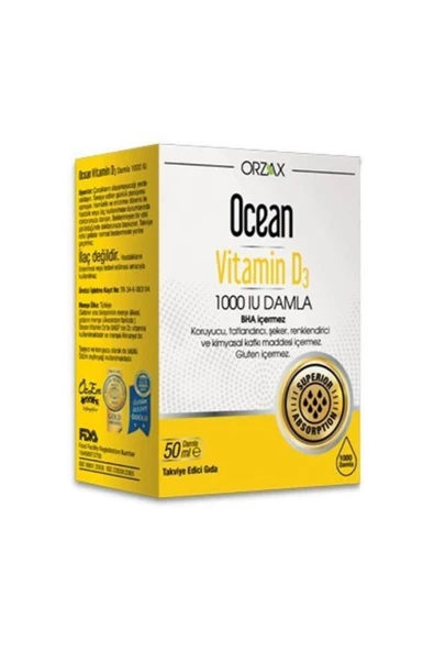 Ocean Ocean Vitamin D3 1000 IU Damla 50 Ml AROMASIZ ürün görseli