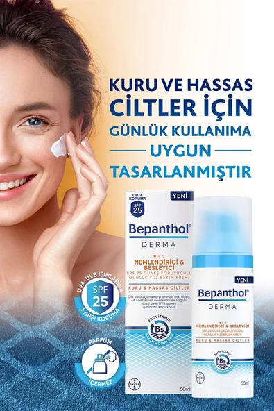 Bepanthol Derma Nemlendirici Ve Besleyici Spf 25 Güneş Koruyuculu Günlük Yüz Bakım Kremi 50 - 3