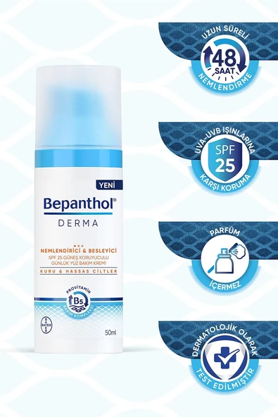 Bepanthol Derma Nemlendirici Ve Besleyici Spf 25 Güneş Koruyuculu Günlük Yüz Bakım Kremi 50 - 7