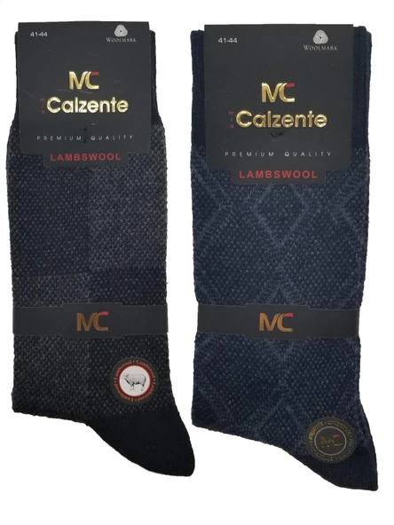 Mia Calzente 6 Adet Lambswool - Yün Erkek Çorap - 12