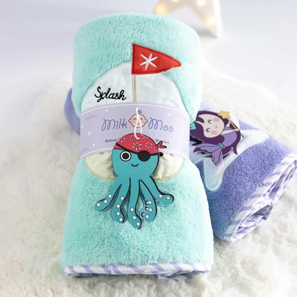 Milk&Moo Bebek Battaniye Denizci Ahtapot - 7