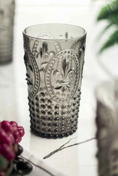 Akrilik Füme 6'lı Uzun Bardak & Su Meşrubat Bardağı 750 ml ( Büyük Boy & Cam Değildir ) - 2