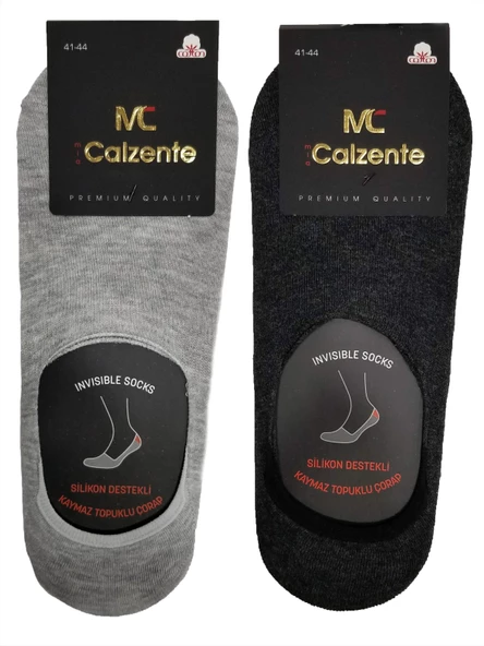 Mia Calzente 6 Adet Erkek Silionlu Görünmez - Babet Çorap - 12