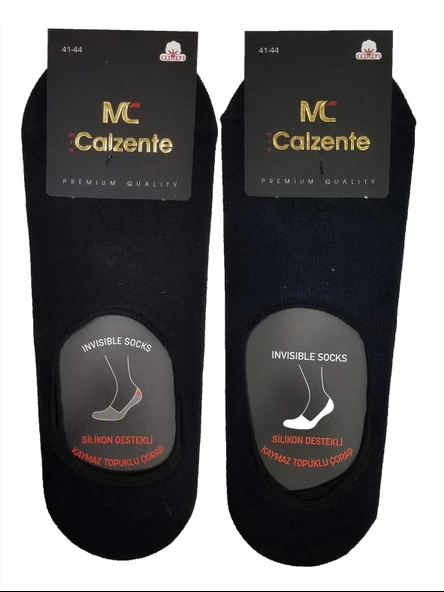 Mia Calzente 6 Adet Erkek Silionlu Görünmez - Babet Çorap - 8