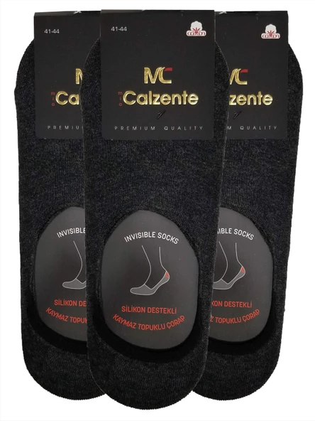 Mia Calzente 6 Adet Erkek Silionlu Görünmez - Babet Çorap - 5