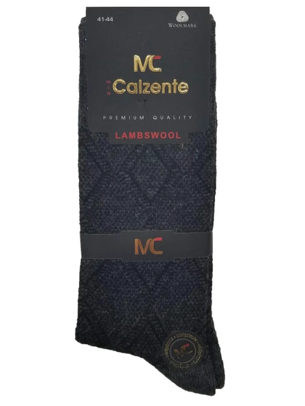 Mia Calzente 3 Adet Lambswool - Yün Erkek Çorap - 6
