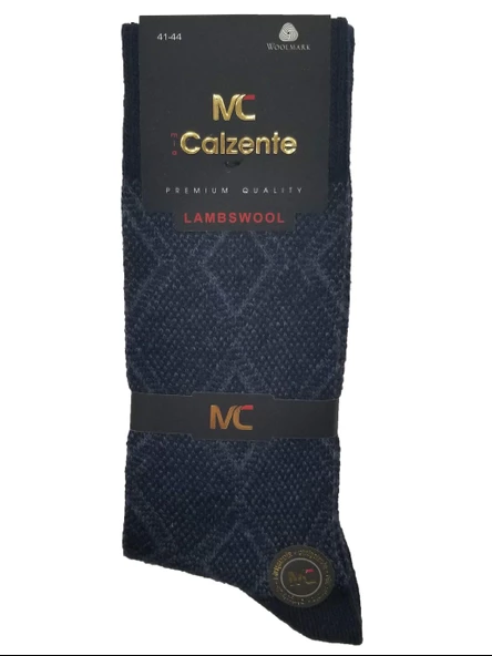 Mia Calzente 3 Adet Lambswool - Yün Erkek Çorap - 10