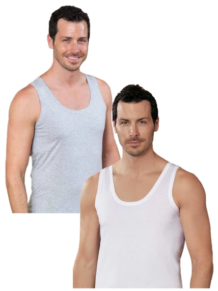 Şahinler 6'lı Paket Askılı Erkek Atlet Pamuklu - E002 - E005 - 6