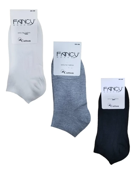 Fancy 6 Adet Ekonomik Bayan Patik Çorap - 7