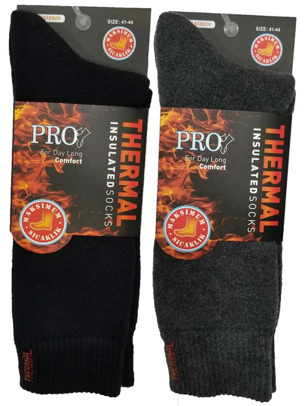 Pro 6 Adet Erkek Orjinal Termal Kalın Kışlık Çorap - 6