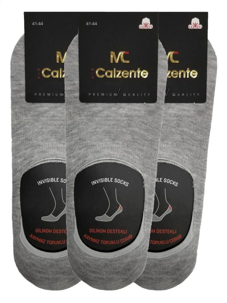 Mia Calzente 3 Adet Erkek Silikonlu Görünmez - Babet Çorap - 3