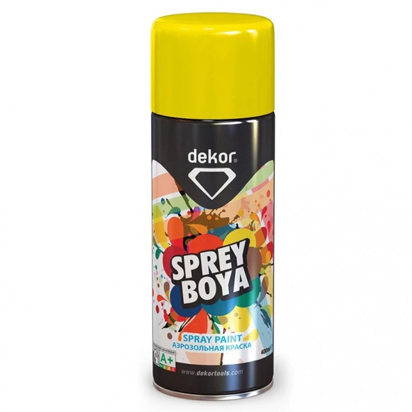 Dekor Akrilik Efektli Sprey Boya Krom Sarı 400 ML