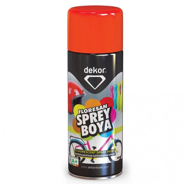 Dekor Akrilik Efektli Sprey Boya Floresan Kırmızı 400 ML - 2
