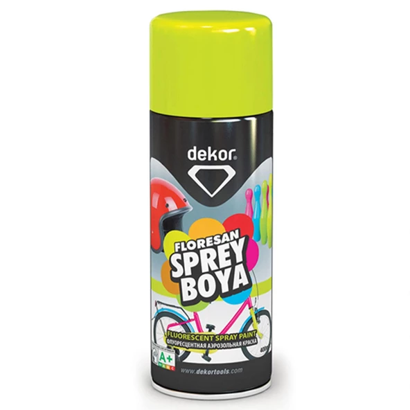 Dekor Akrilik Efektli Sprey Floresan Sarı 400 ML - 4