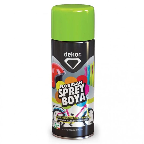 Dekor Akrilik Efektli Sprey Floresan Yeşil 400 ML - 4