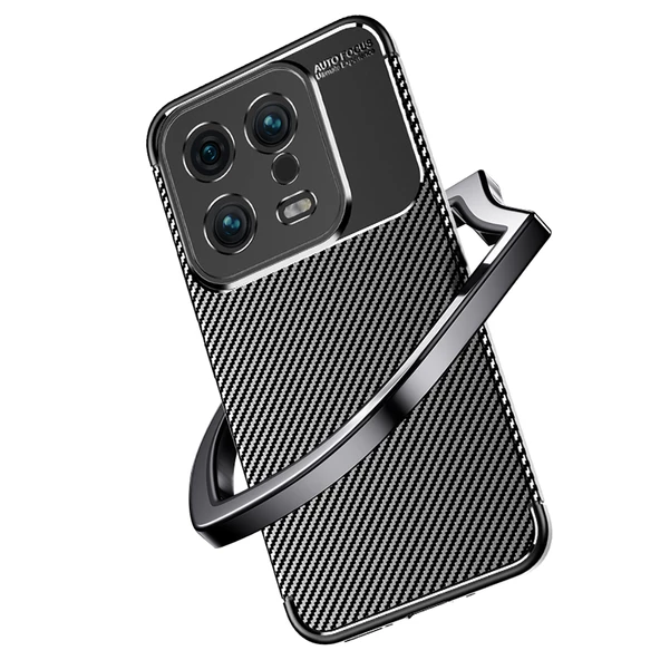 Xiaomi Mi 13 Kılıf Zore Negro Karbon Tasarım Silikon Kılıf - Resim 7