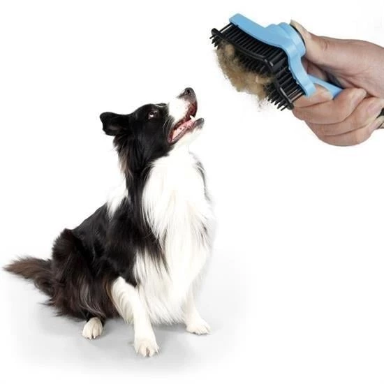 BUFFER® Evcil Hayvan Kedi Köpek Tüy Toplayıcı Otomatik Tuşlu Pet Tarak - 6