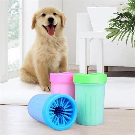 BUFFER® Silikon Jel Fırçalı Kedi Köpek Pati Ayak Temizleme Kovası Büyük - 7