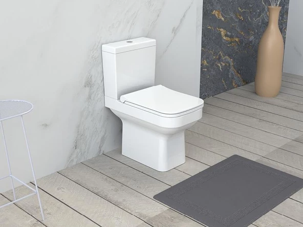 Turkuaz Cerastyle Noura Klozet,Lila İç Takım,Noura Slim UF Kapak - Resim 2