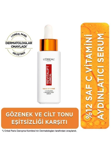 L'Oreal Paris Revitalift Clinical %12 Saf C Vitamini Aydınlatıcı Serum 30ml