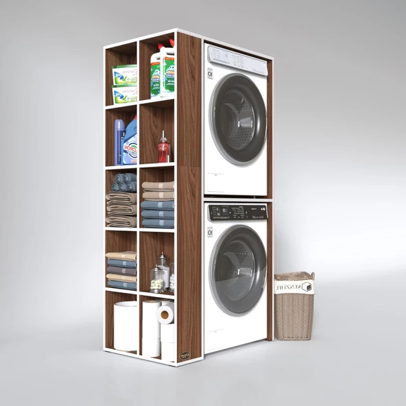 Kenzlife çamaşır-kurutma makinesi dolabı bolodenka sol cvz 180*090*60 banyo kapaksız arkalıksız - Resim 2