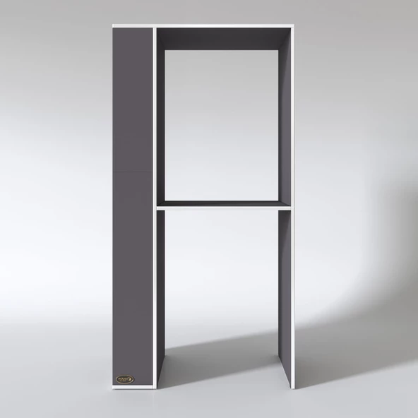 Kenzlife çamaşır-kurutma makinesi dolabı bolodenka sol gri 180*090*60 banyo kapaksız arkalıksız - Resim 3