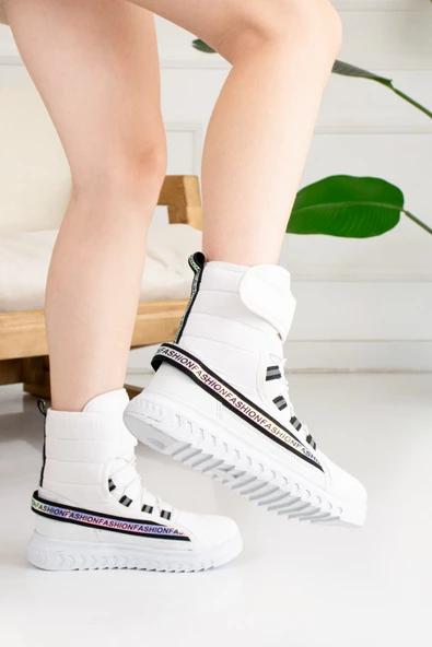 Günlük Kadın Bot Kaymaz Kalın Taban Cırtlı Oval Burun Kürklü Astarlı Rahat Hafif Kar Botu 920 - 7