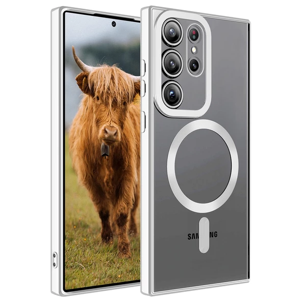 Galaxy S23 Ultra Kılıf Magsafe Wireless Özellikli Setro Silikon - Resim 4