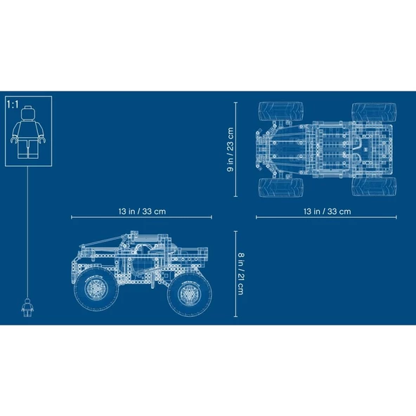 LEGO Technic 42099 RC X-Treme Arazi Aracı - Resim 11