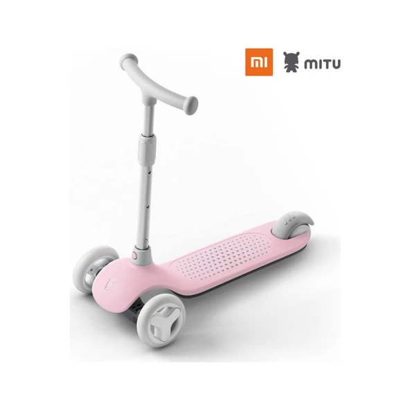 Xiaomi Mitu Işıklı Ayarlanabilir 3 Tekerlekli Scooter Pembe - 2